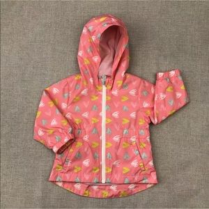 Cat & Jack Pink Heart Zip Up Girls Basic Jacket